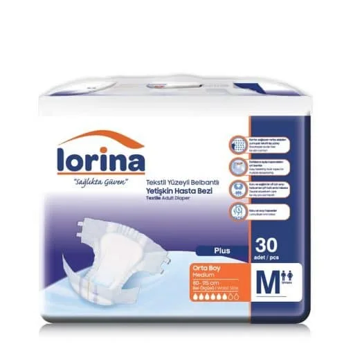 Lorina Tekstil Yüzey Medium Bel Bantlı Yetişkin Hasta Bezi 30'lu