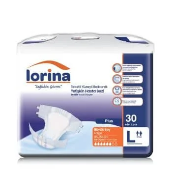 Lorina Tekstil Yüzey Large Bel Bantlı Yetişkin Hasta Bezi 30'lu
