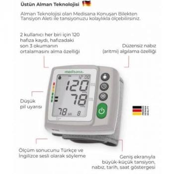 Medisana 48508 Bilekten Konuşan Tansiyon Aleti