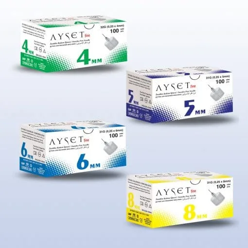 Ayset fine İnsülin Kalem İğneleri 6mm