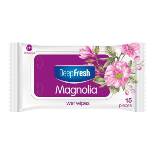 DeepFresh Magnolia Islak Mendil 15 Yaprak