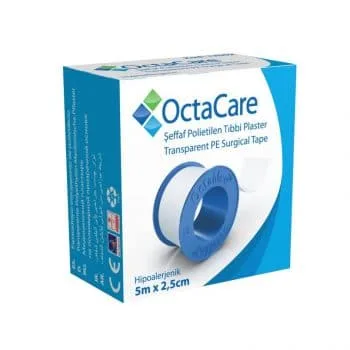 OctaCare Şeffaf Tıbbi Plaster (PE) 5m x 2