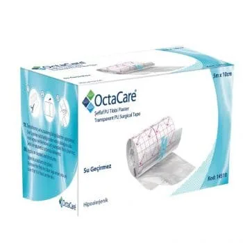 OctaCare Şeffaf Tıbbi Plaster Film (PU) 5m x 10cm