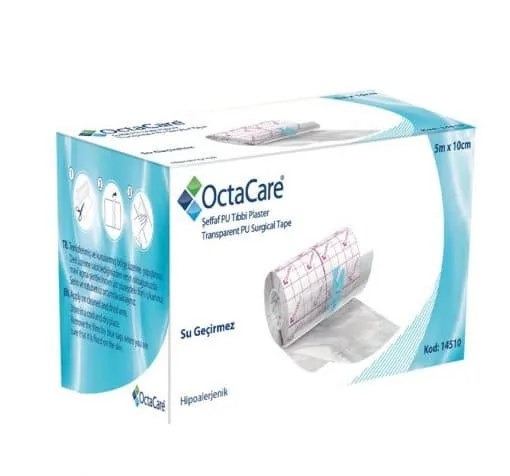 OctaCare Şeffaf Tıbbi Plaster Film (PU) 5m x 10cm