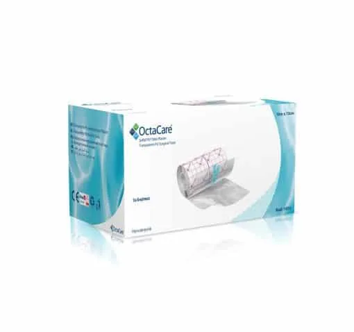 OctaCare Şeffaf Su Geçirmez Tıbbi Plaster Film (PU) Roll 10m x 15cm