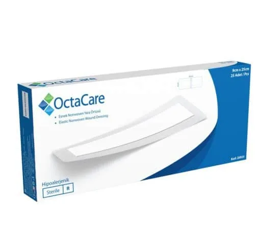 OctaCare Nonwoven Steril Pedli Esnek Yara Örtüsü 9cm x 25cm