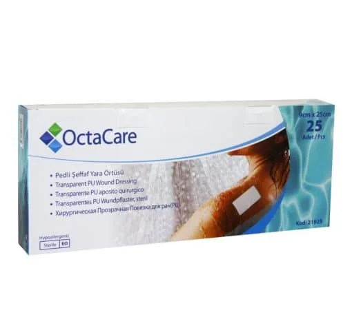 OctaCare Şeffaf Su Geçirmez Yara Örtüsü 9cm x 25cm