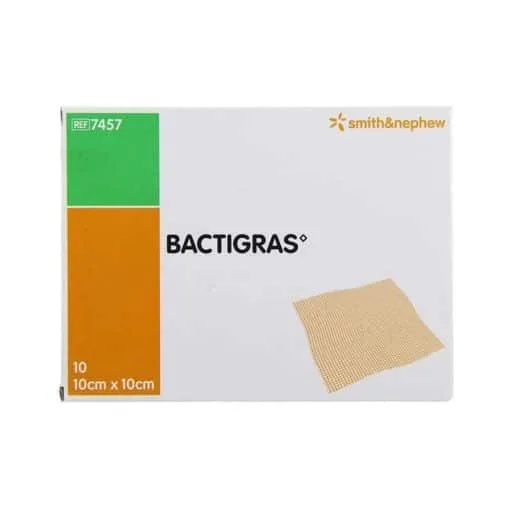 Bactigras Antiseptik Sargı Yara Bakım Örtüsü 10x10 cm Steril Tekli Paket
