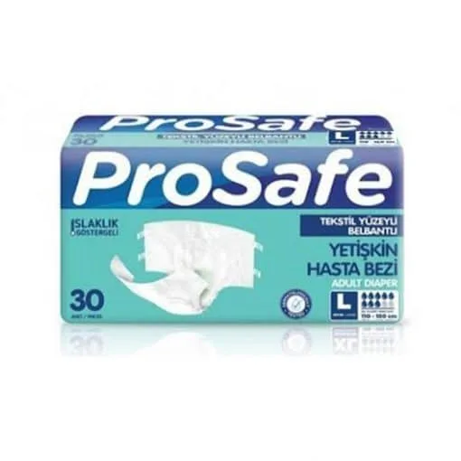 ProSafe Tekstil Yüzeyli Bel Bantlı Yetişkin Hasta Bezi Large 30'lu Paket