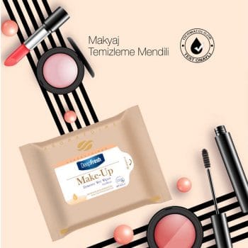 DeepFresh Make-Up Kremli Cilt ve Makyaj Temizleme Mendili 25'li Paket