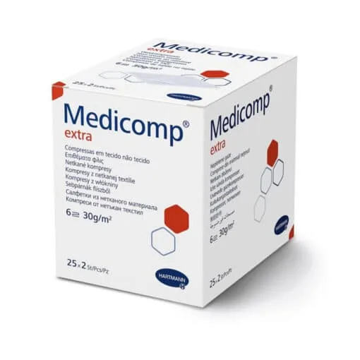 Hartmann Medicomp Extra - Steril 6 Katlı Gazlı Bez 7,5x7,5 cm - 25x2 50 Adet