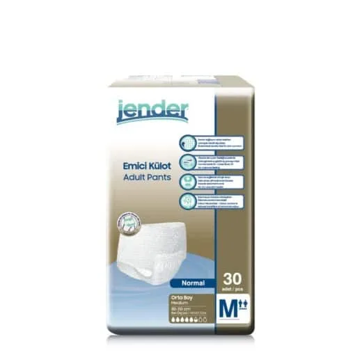Jender Emici Külot Yetişkin Hasta Bezi Medium 30'lu Paket
