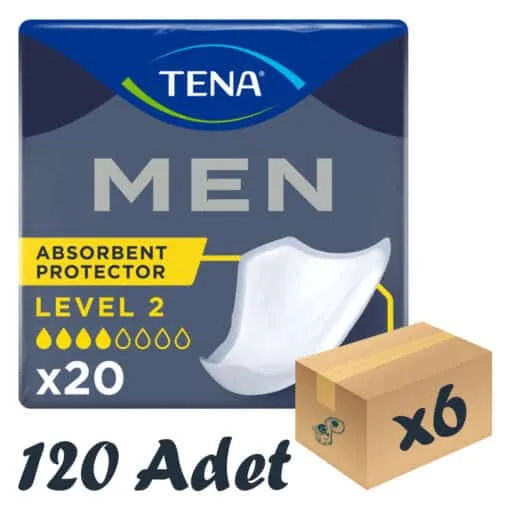 TENA Men Level-2, Erkek Mesane Pedi, 4 Damla, 20'li 6 Paket 120 Adet
