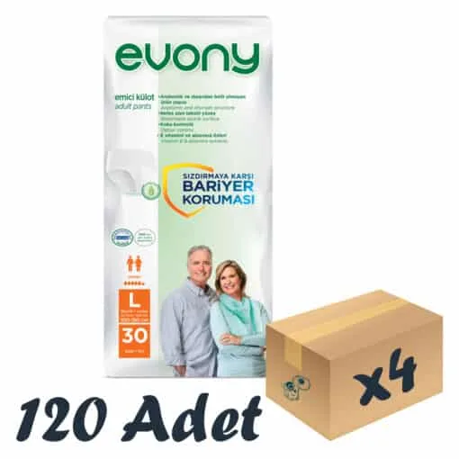 Evony Emici Hasta Külodu Large 30'lu 4 Paket 120 Adet