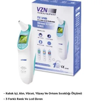 VZN Alın ve Kulak Multifonksiyonel Ateş Ölçer EI04