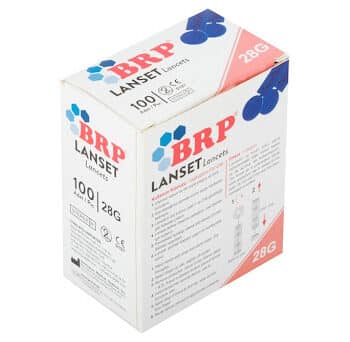 BRP Lanset Parmak Delme İğnesi Mavi 28G 100 Adet