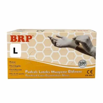 BRP Lateks Pudralı Muayene Eldiveni 100 Adet Large