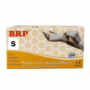 BRP Lateks Pudralı Muayene Eldiveni 100 Adet Small