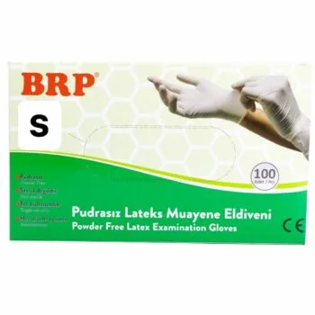 BRP Lateks Pudrasız Muayene Eldiveni 100 Adet Small