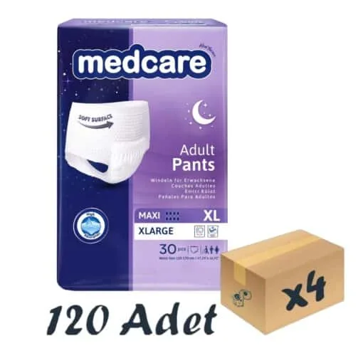 Medcare Maxi Emici Külot Yetişkin Hasta Bezi XLarge XL Beden 8 Damla 30'lu 4 Paket 120 Adet