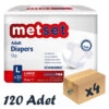 Metset Ekonomik Bel Bantlı Hasta Bezi 5,5 Damla Large Büyük Boy L Beden 30'lu 4 Paket 120 Adet