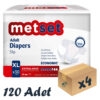 Metset Ekonomik Bel Bantlı Hasta Bezi 5,5 Damla XLarge En Büyük Boy XL Beden 30'lu 4 Paket 120 Adet