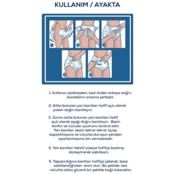 Medcare Premium Bel Bantlı Hasta Bezi 6 Damla Large Büyük Boy L Beden 30'lu 8 Paket 240 Adet