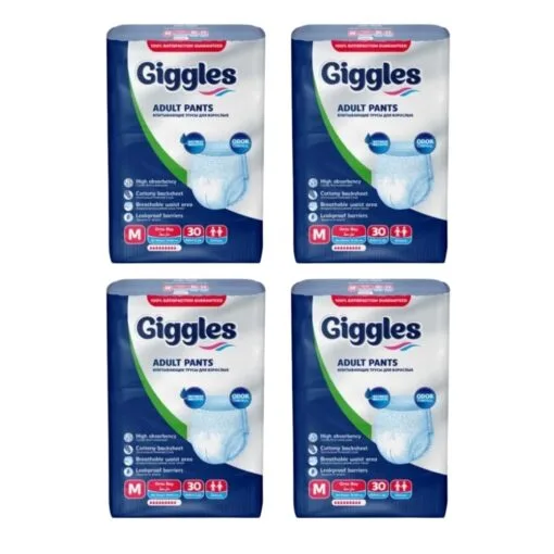 Giggles Yetişkin Emici Külot Medium 30'lu 4 Paket 120 Adet