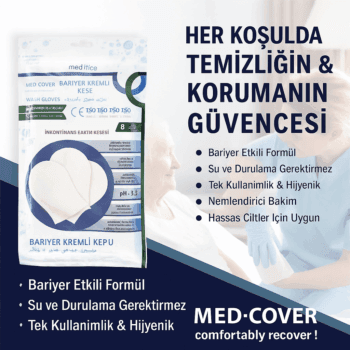 Med-Cover Bariyer Kremli Kese – Temizlik ve Koruma Bir Arada 10'lu 5 Paket