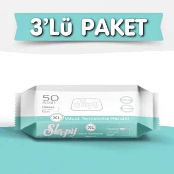 Sleepy XL Vücut Temizleme Mendili – 3'lü Paket