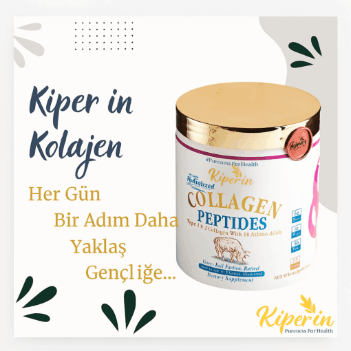  Kiperin Collagen (Kolajen) Peptides Kapsül – 500 g