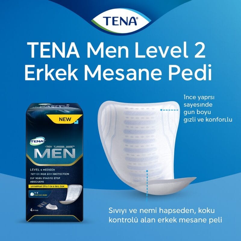 TENA Men Level 2 Erkek Mesane Pedi Medico Turtle’da!