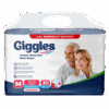 Giggles Yetişkin Tekstil Yüzeyli Belbantlı Hasta Bezi Orta Boy (M) 30’lu 4 Paket 120 Adet