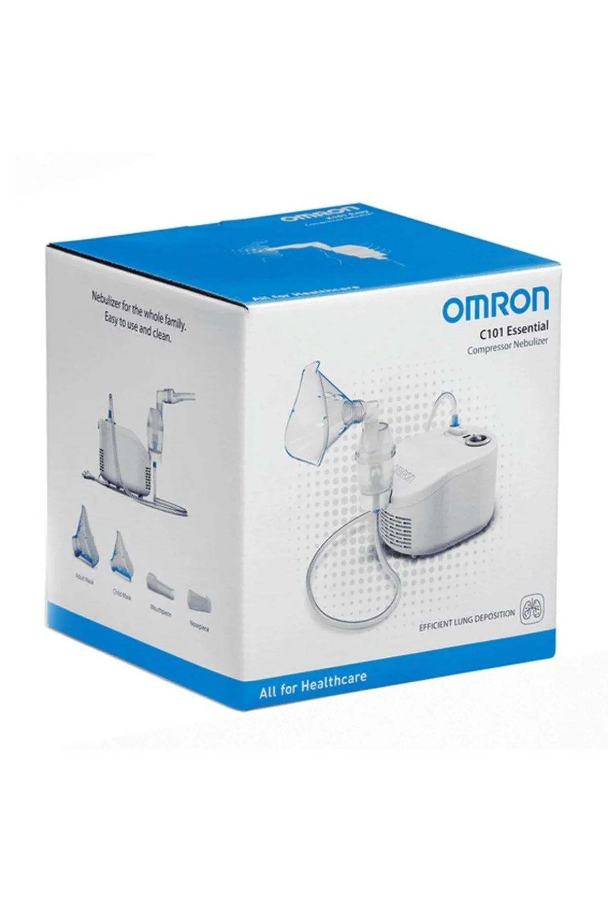 Omron C101 Essential Kompresörlü Nebulizatör – Tüm Aile için Etkili Solunum Yardımı - Görsel 2