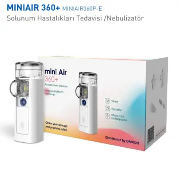 Omron Mini Hava 360 Taşınabilir Mesh Nebulizatör – Kompakt & Şarjlı Solunum Yardımcı Cihaz