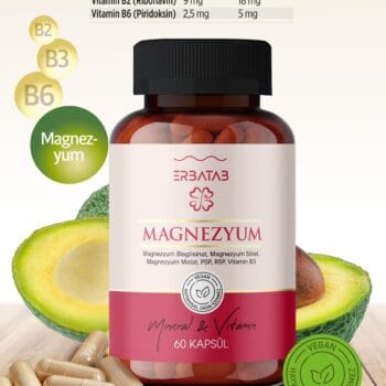 Erbatab Magnezyum 3’lü Form 60 Kapsül