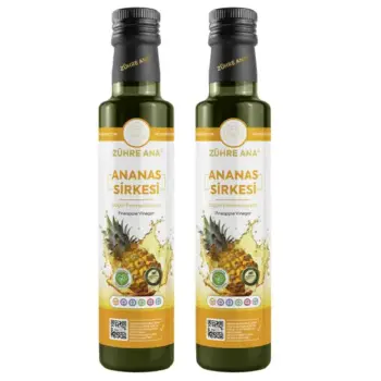 Zühre Ana Ananas Sirkesi 2’li Avantaj Paketi – Katkısız Ananas Sirkesi (500 ml x 2)