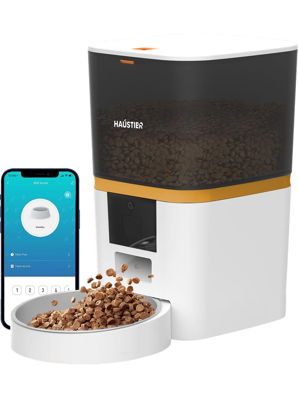 QQ003-V2 Akıllı Otomatik Kedi Mama Kabı, App-Wifi ile Uzaktan Kontrol, Öğün Planlama,porsiyon Belirleme,6lt Hazne, Metal