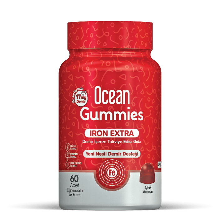 Orzax Ocean Gummies Iron Extra 60 Çiğnenebilir Jel Form