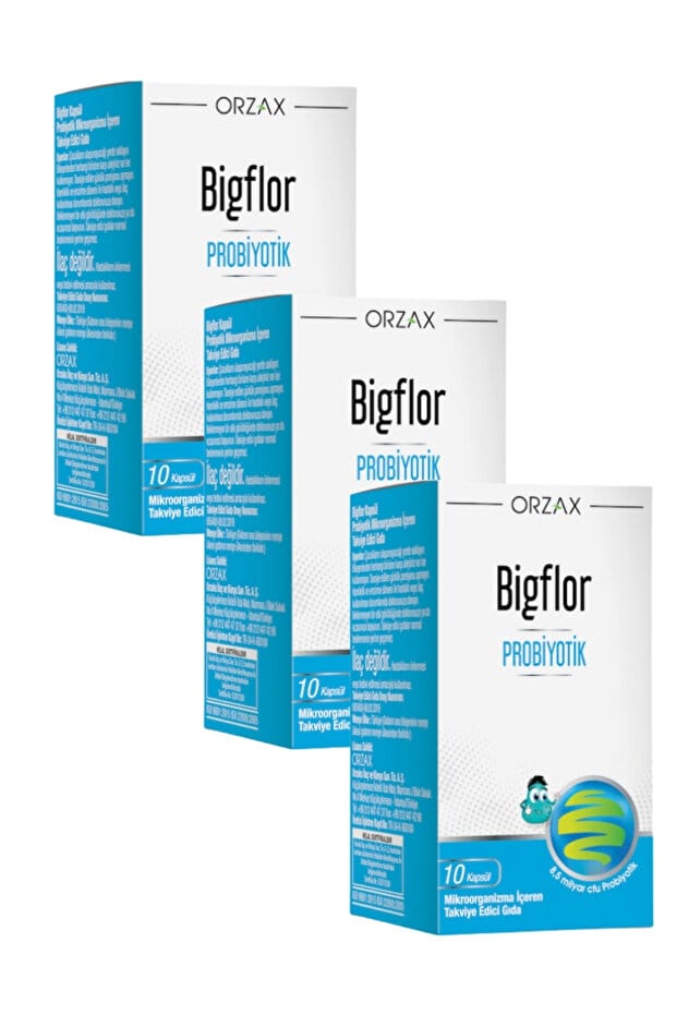 Orzax Bigflor Probiyotik 10 Kapsül 3'lü Paket