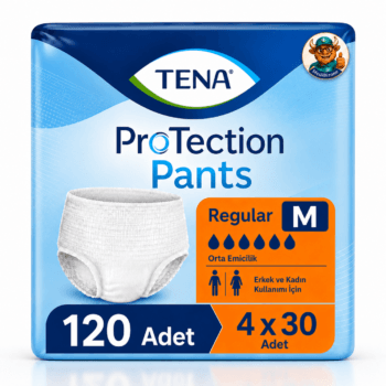 TENA ProTection Pants Regular Emici Külot 6 Damla M Beden 30'lu 4 Paket 120 Adet
