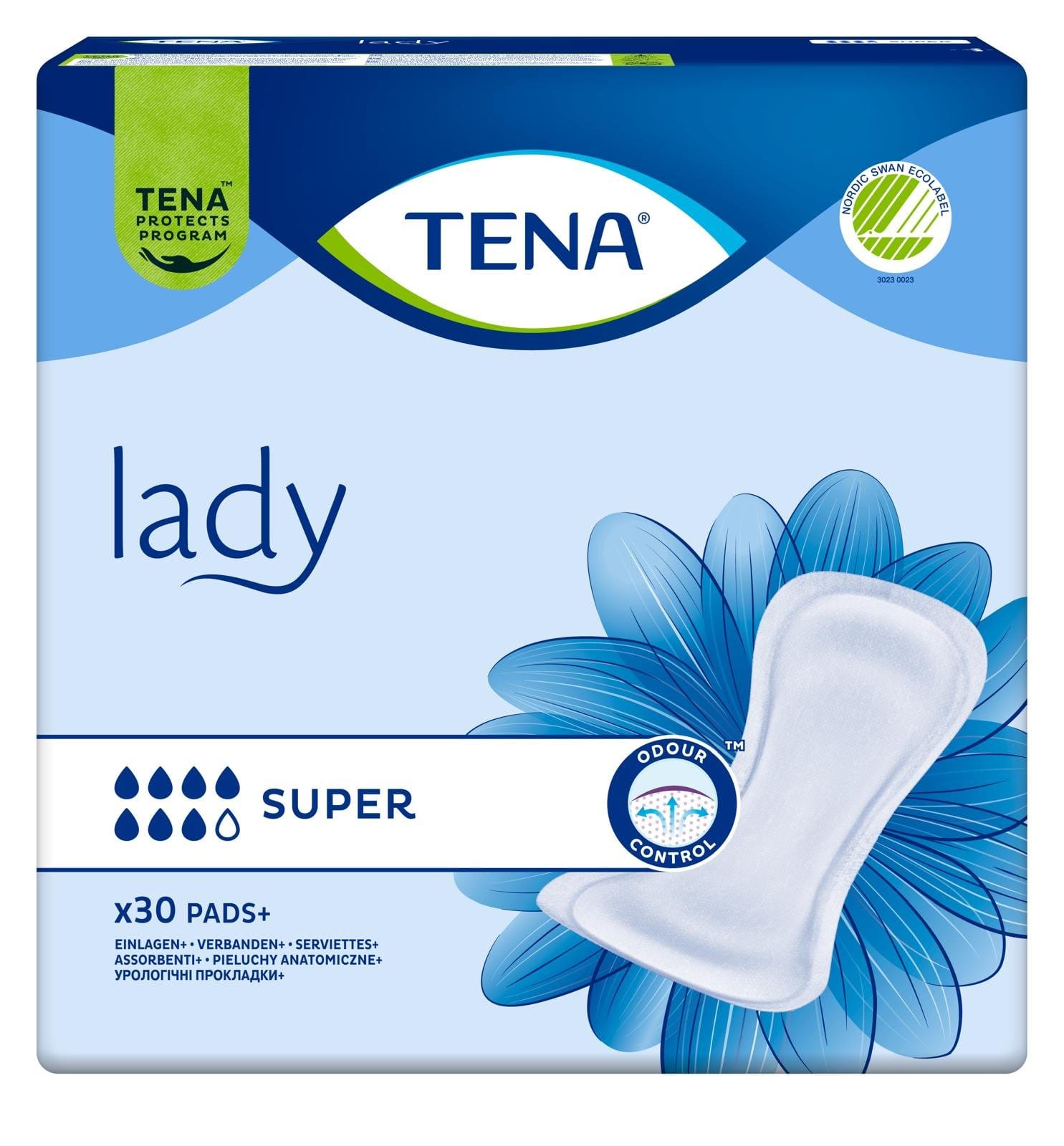 TENA Lady Super, Kadın Mesane Pedi, 7 Damla, 30'lu 2 Paket 60 Adet
