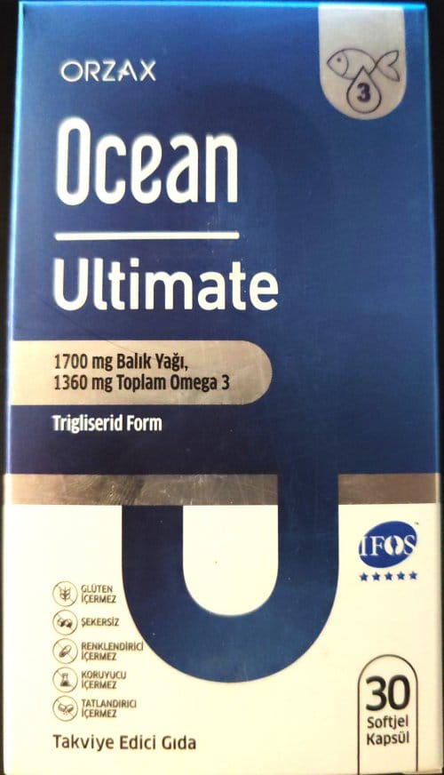 Orzax Ocean Ultimate 1700 mg Balık Yağı 30 Kapsül