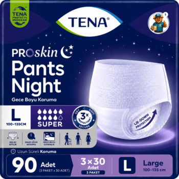 TENA ProSkin Pants Night Emici Külot 7,5 Damla L Beden 30'lu 3 Paket 90 Adet