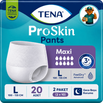 TENA ProSkin Pants Maxi Emici Külot 8 Damla L Beden 10'li 2 Paket 20 Adet