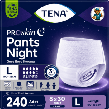 TENA ProSkin Pants Night Super Emici Külot 7,5 Damla L Beden 30'li 8 Paket 240 Adet