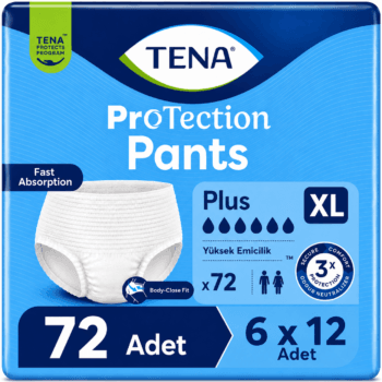 TENA ProTection Pants Plus Emici Külot 6 Damla XL Beden 12'li 6 Paket 72 Adet