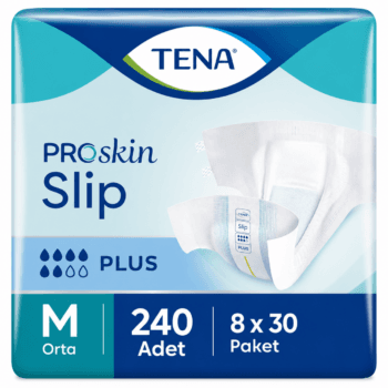 TENA ProSkin Slip Plus Bel Bantlı Hasta Bezi 6 Damla M Beden 30'lu 8 Paket 240 Adet