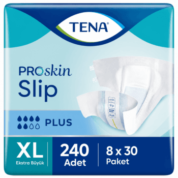 TENA ProSkin Slip Plus Bel Bantlı Hasta Bezi 6 Damla XL Beden 30'lu 8 Paket 240 Adet