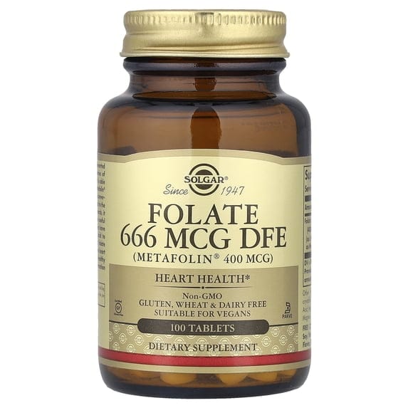 Solgar Folate (Metafolin) 400 mcg 100 Tablet